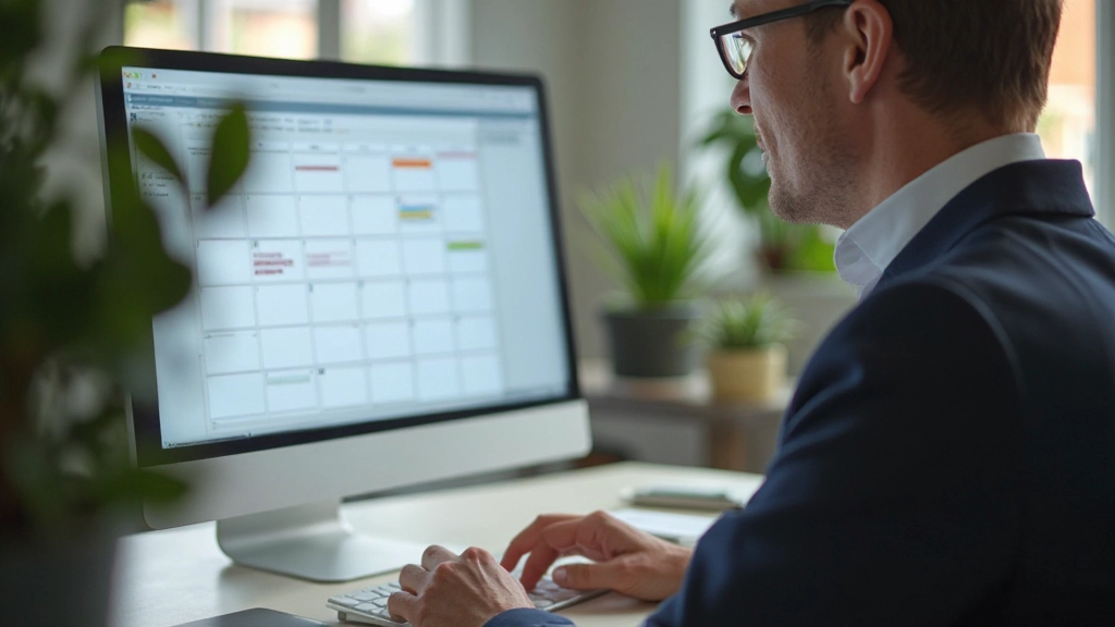 Kalender en agenda planning op computer scherm met notificaties